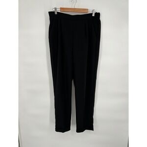 Covington Dress Pants Pull Up Career Pleated‎ Black Trousers Sz L